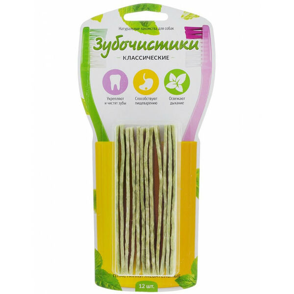 Зубочистики классические Деревенские лакомства пластинки жевательные 12шт/72 г