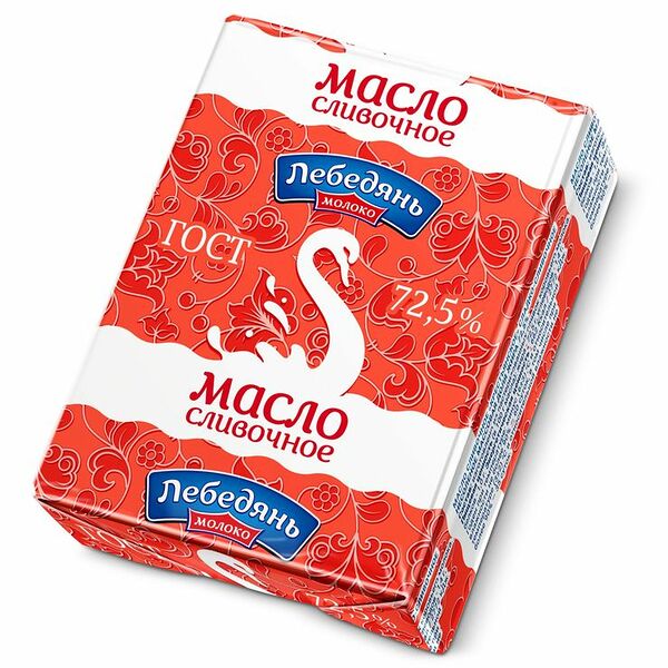 Масло сладкосливочное Лебедяньмолоко Крестьянское несолёное 72.5%, 180г