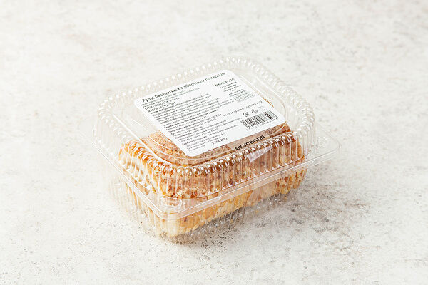 Рулет бисквитный с яблочной начинкой