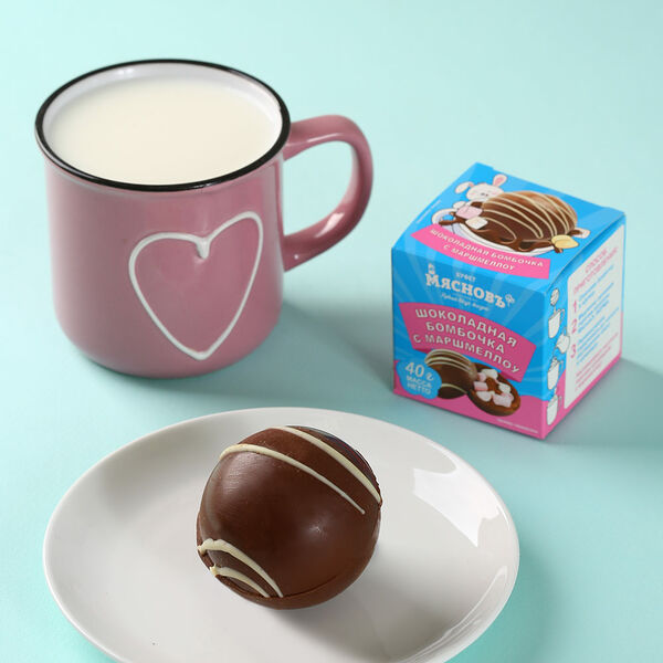 Шоколад фигурный Бомбочка с маршмеллоу МясновЪ Буфет 40 г