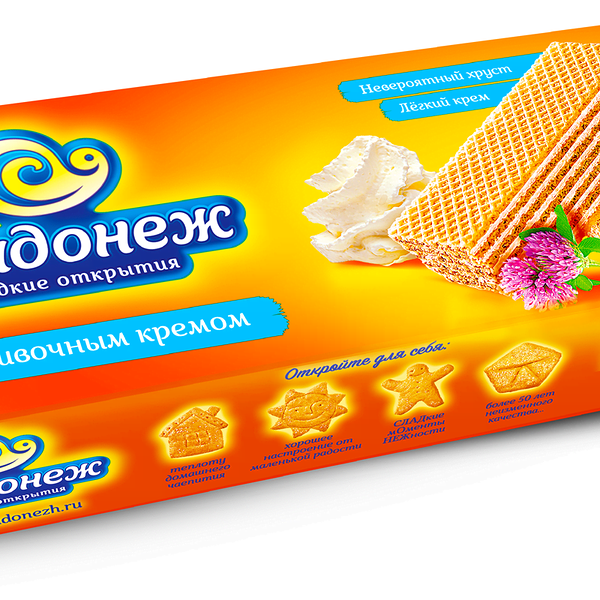 Вафли Сладонеж со сливочным кремом