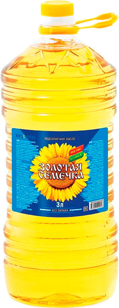 

Масло Золотая Семечка подсолнечное рафинированное дезодорированное, 3л