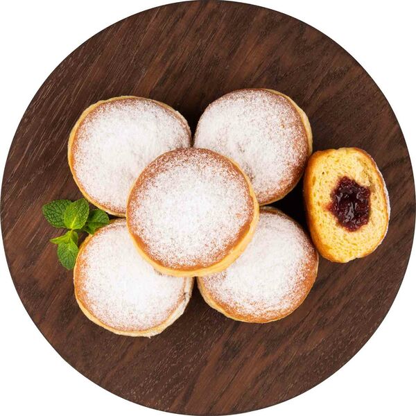 Пончики с конфитюром Лесная ягода, 6×