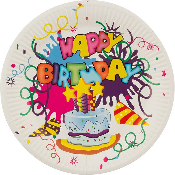 Набор тарелок бумажных Happy Birthday Волшебная страна, 18 см, 6 шт