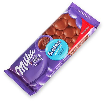 Шоколад молочный Milka Bubbles пористый 