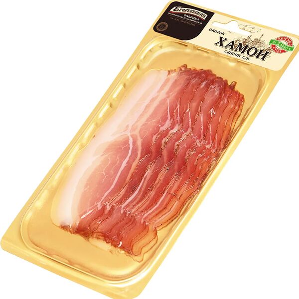 Окорок сырокопченый из свинины Егорьевская колбасно-гастрономическая фабрика Хамон, нарезка