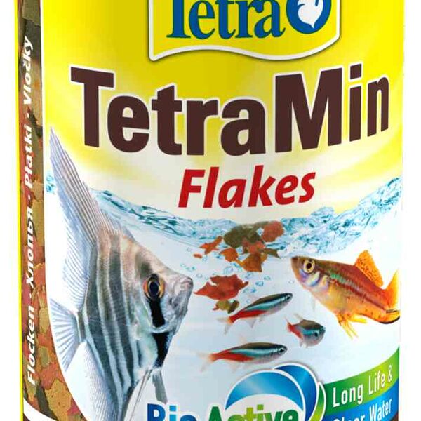 Корм для всех видов тропических рыб Tetra Min в хлопьях