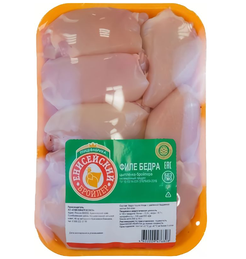 Филе бедра цыпленка Енисейский бройлер охлажденное 800 г