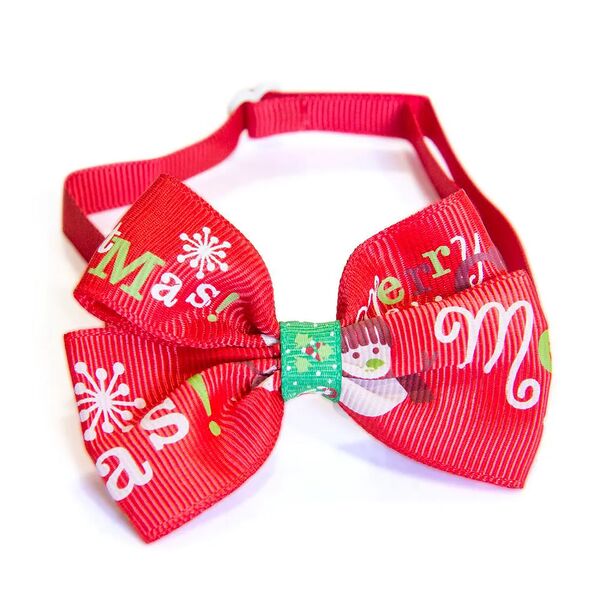 Галстук-бант новогодний снеговик