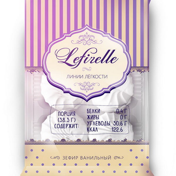 Зефир LEFIRELLE ванильный вес 230г Красный Пищевик