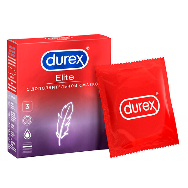 Презервативы Durex Elite с дополнительной смазкой 3 шт.