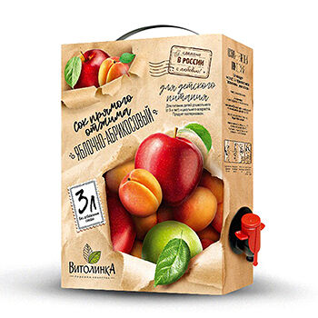Сок прямого отжима Витолинка яблочно-абрикосовый