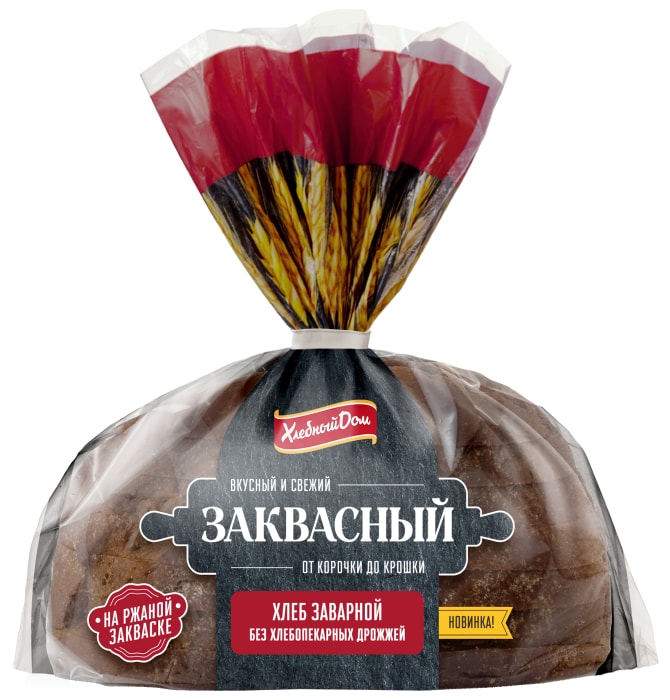 

Хлеб заквасный заварной без дрожжей Хлебный Дом