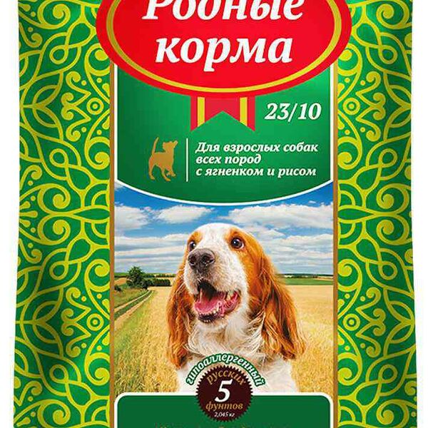Корм для собак Родные корма для взрослых собак всех пород с ягнёнком и рисом