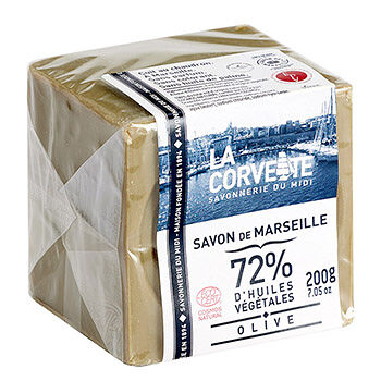Мыло La Corvette Savon de Marseille марсельское традиционное оливковое, куб