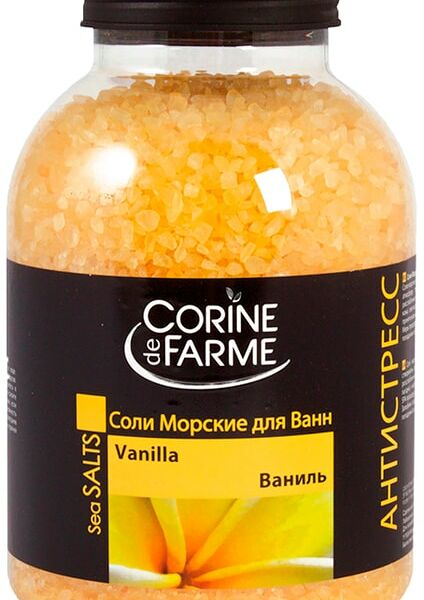 Соль для ванн Corine de Farme морская Ваниль 1.3кг