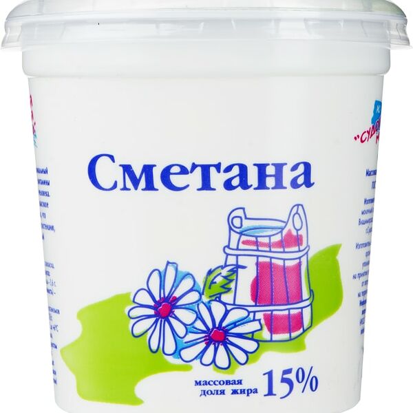 Сметана Судогодский молочный завод 15% 400г
