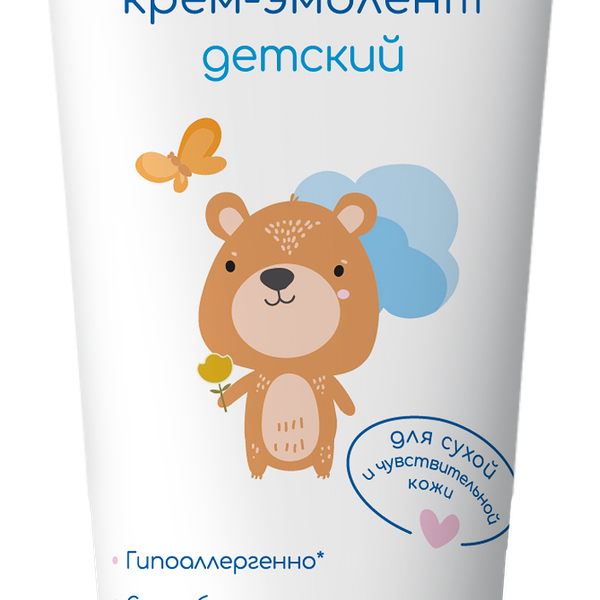Крем-эмолент для детей Лапочка для чувствительной кожи 0+