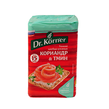 

Хлебцы хрустящие Ржаные кориандр и тмин, 100 г