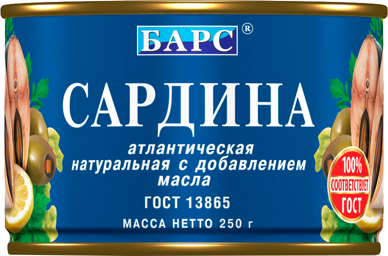 

Сардина БАРС атлантическая с маслом