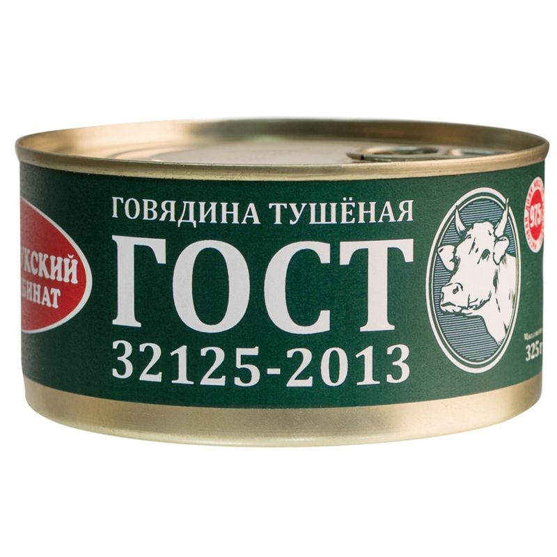 

Говядина тушеная Великолукский Мясокомбинат высший сорт 325 г