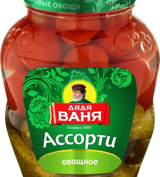 Ассорти овощное Дядя Ваня помидоры и огурцы