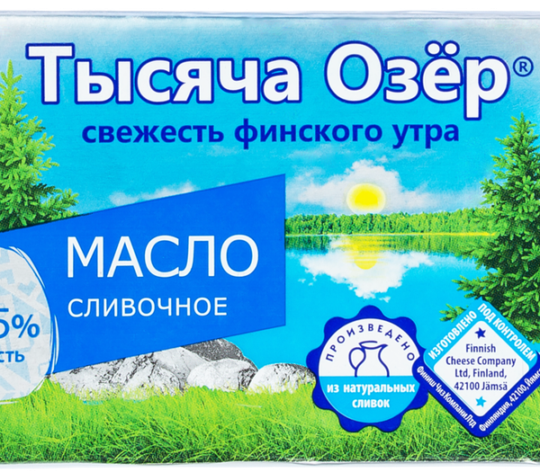 Масло сливочное Тысяча Озёр 82,5%