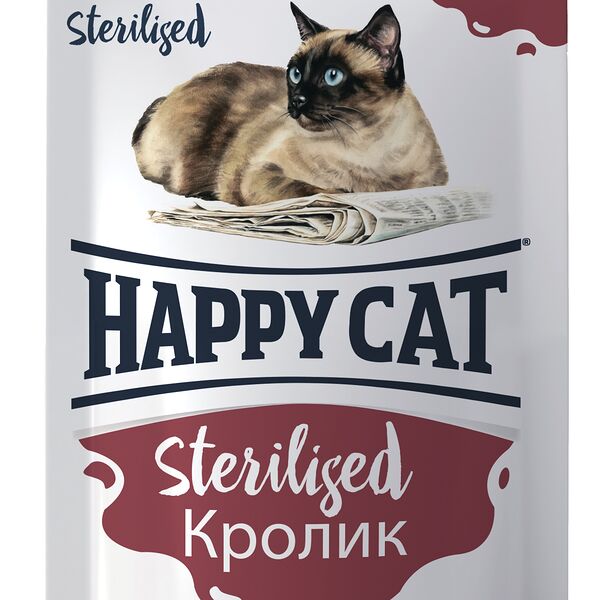 Корм для кошек HAPPY CAT Кролик кусочки пауч