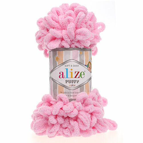 Пряжа Alize 'Puffy' 100г 9м (100% микрополиэстер)(185 розовый)
