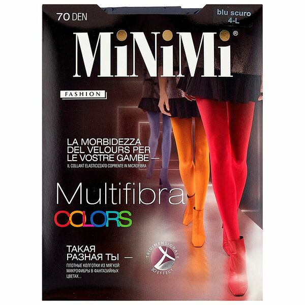Колготки MiNiMi Multifibra Colors женские 70d Blu Scuro р.4