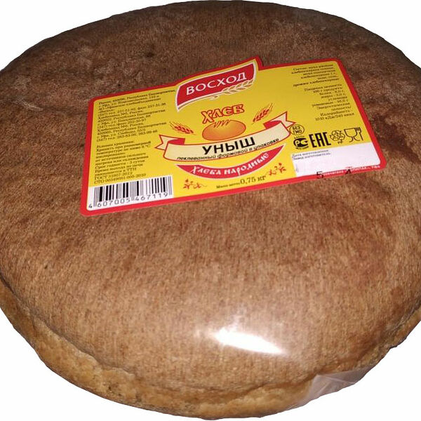 Хлеб Восход Уныш пеклеванный