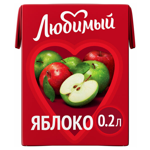 Нектар Любимый Яблоко осветленный