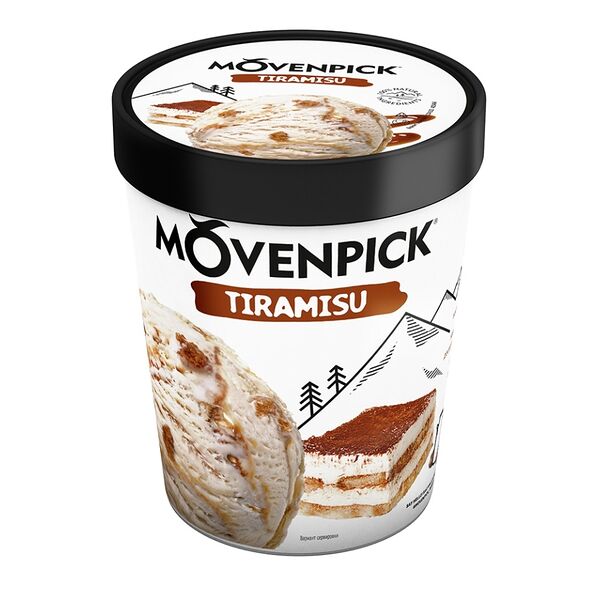 Пломбир Tiramisu с сыром маскарпоне и кусочками печенья «Тирамису», Monterra, БЗМЖ