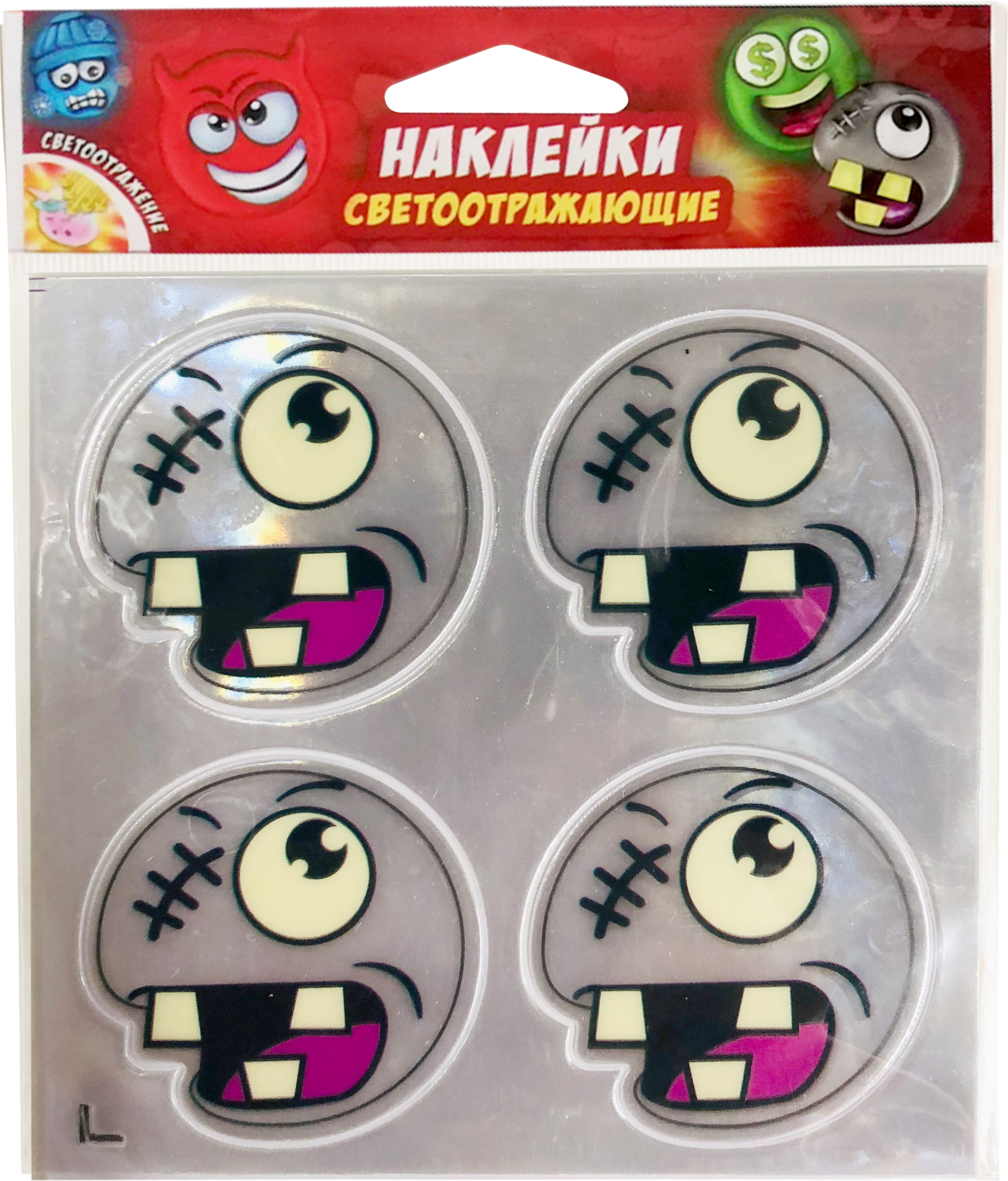 

Наклейки светоотражающие Цфо Скрепыши Пвх 4шт