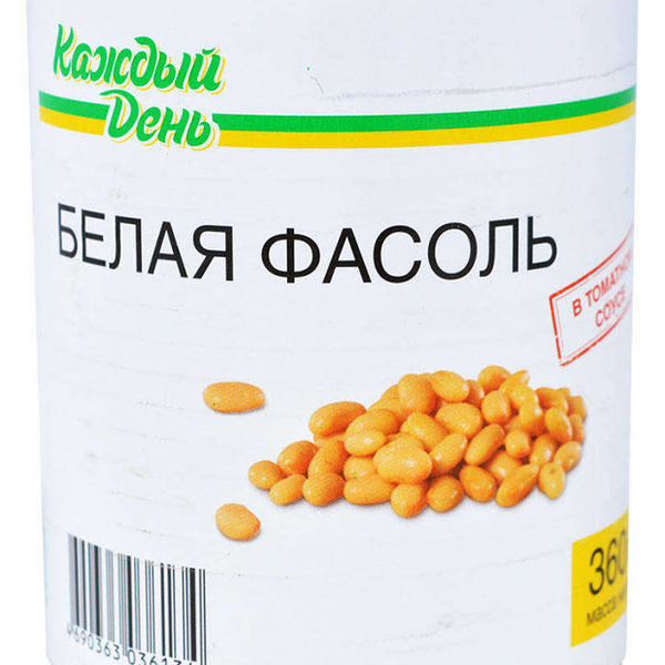 Фасоль белая Каждый День в томатном соусе