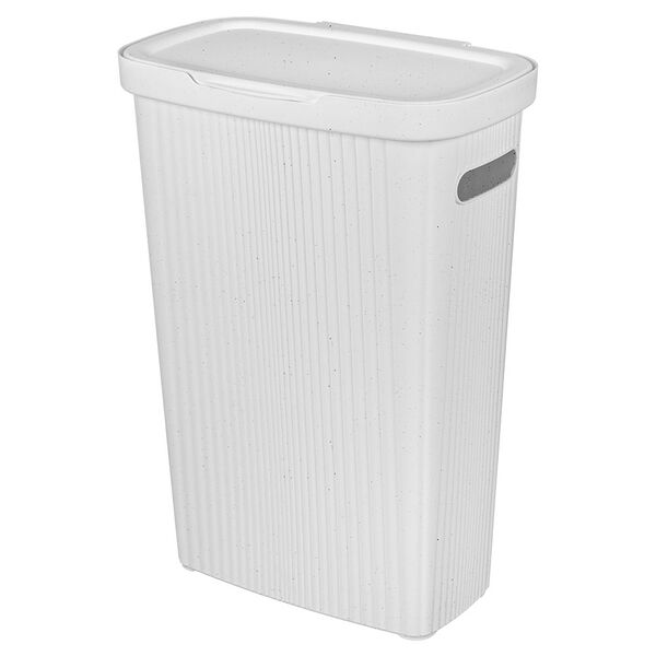 Корзина для белья ЭКОНОВА VELVET, 450х290х630мм, 45л, светло-серый флэк