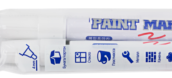 Маркер-краска белый/черный 2 шт ТМ Munhwa (Мунхва)