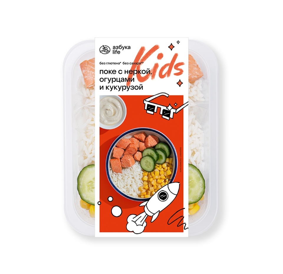 

Поке с неркой, огурцами и кукурузой «Азбука Life kids» 240г