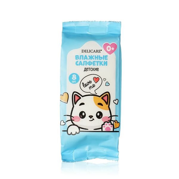 Детские влажные салфетки Delicare 