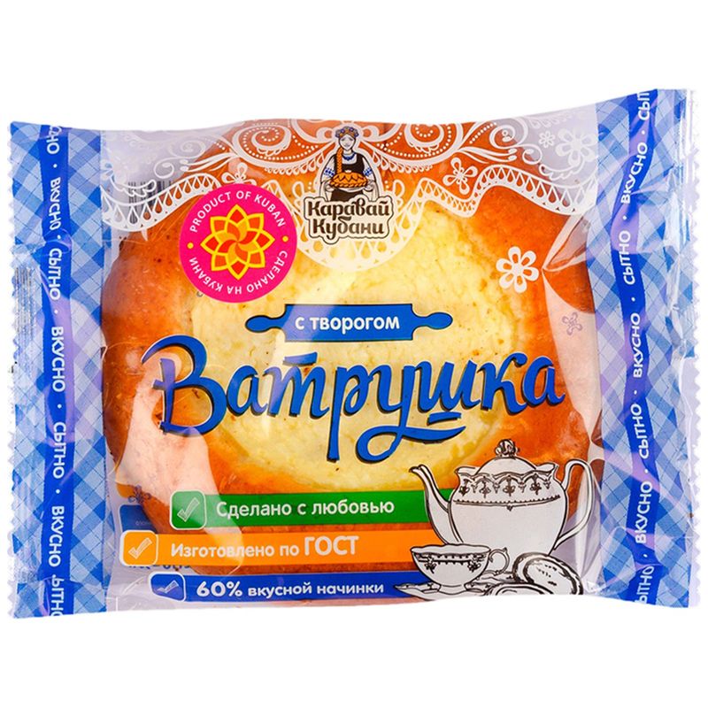 

Ватрушка Каравай кубани творожная 90 г