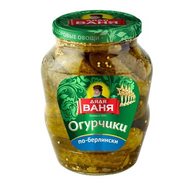 Огурчики Дядя Ваня По-Берлински маринованные 680 г