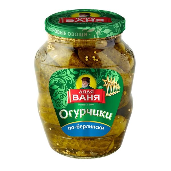 Огурчики Дядя Ваня По-Берлински маринованные 680г