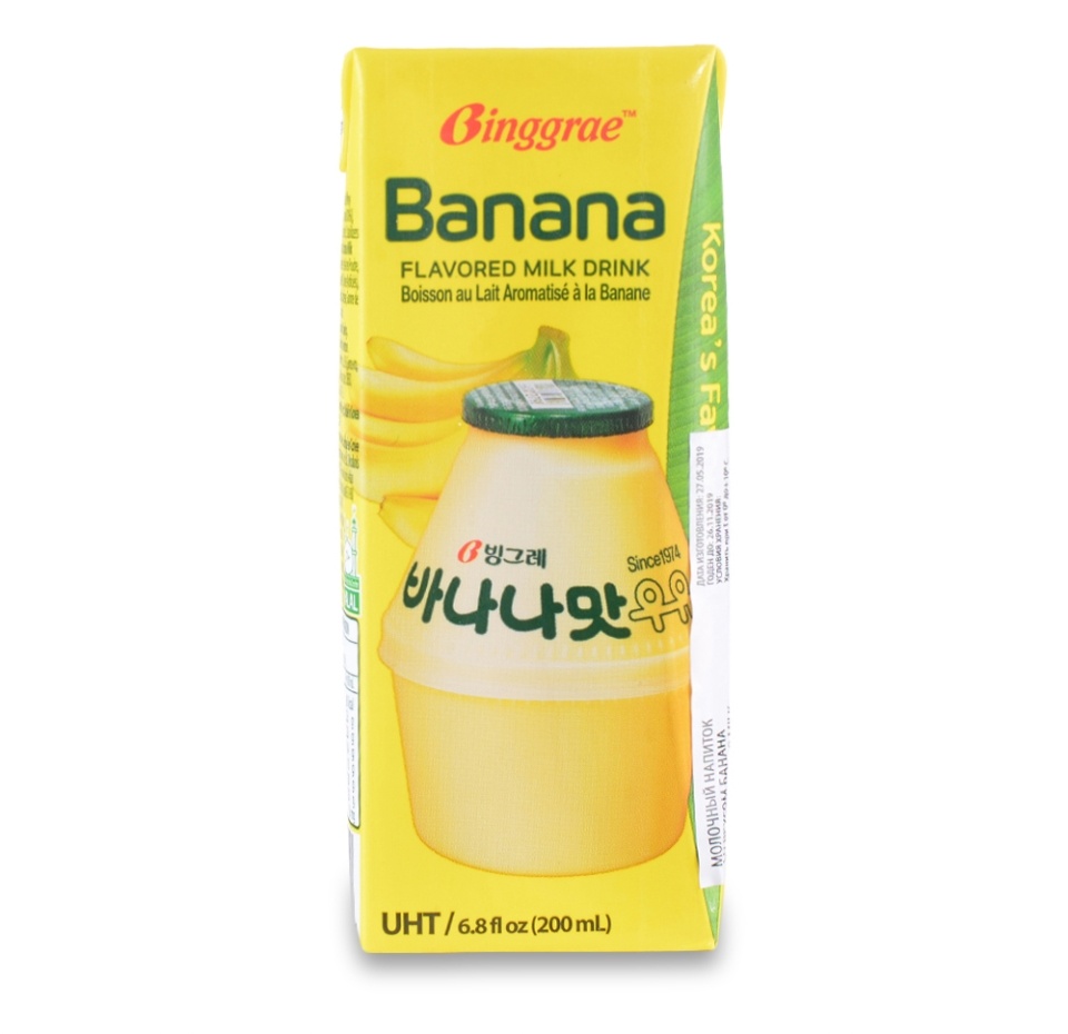 

Коктейль молочный «Банан» 2.7%, Binggrae, 0.2 л, Южная Корея, БЗМЖ