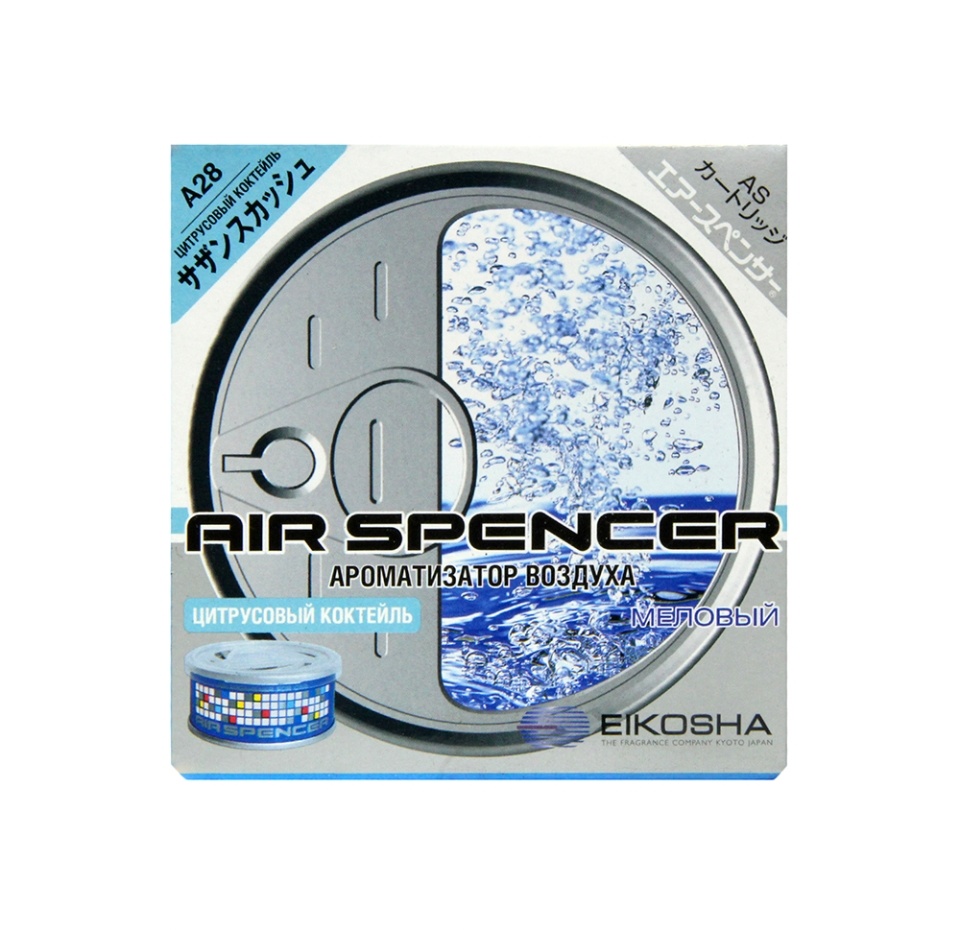 

Ароматизатор автомобильный меловой Eikosha Air Spencer Цитрусовый коктейль
