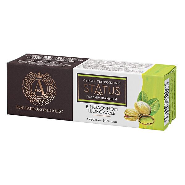 Сырок творожный А.РостАгроКомплекс в молочном шоколаде с фисташками 26%