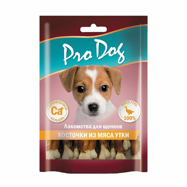 Лакомство для щенков PRO DOG Косточки из мяса утки