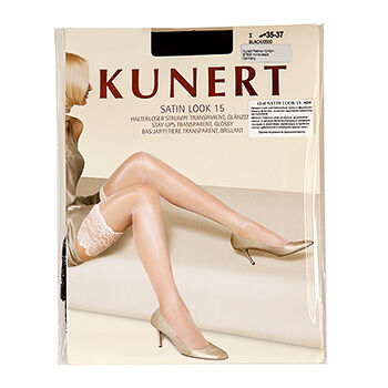 Чулки Kunert Satin Look 15 den черные, размер 1