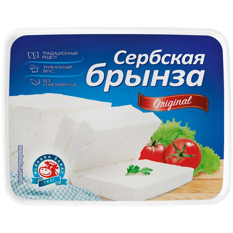 

Сыр-брынза Mlekara Sabac Сербская 45% 220 г