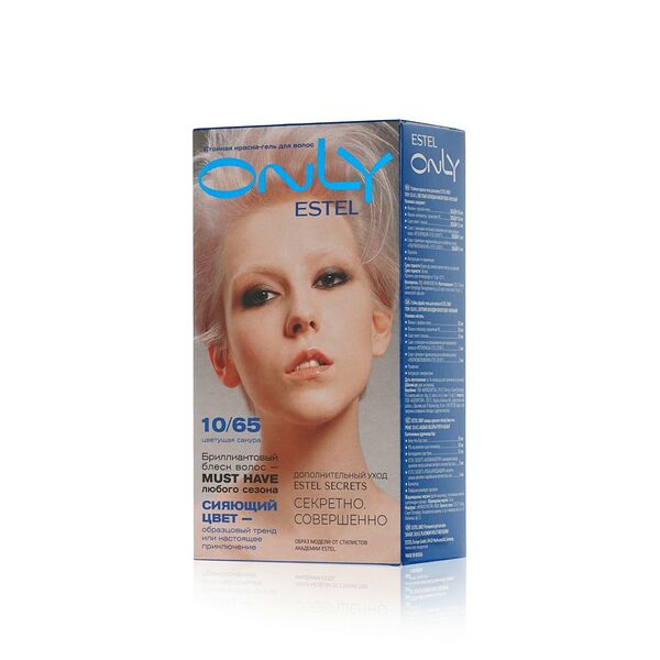 Стойкая краска - гель Estel Only для волос 10/65 Светлый блондин фиолетово-красный