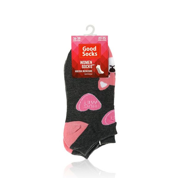 Женские укороченные носки Good Socks , Собачки 3932 , р.23-25